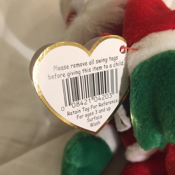 “Santa” TY Beanie Baby, Red Santa, Vintage Collectible, #2 out of 4 - Picture 10 of 13